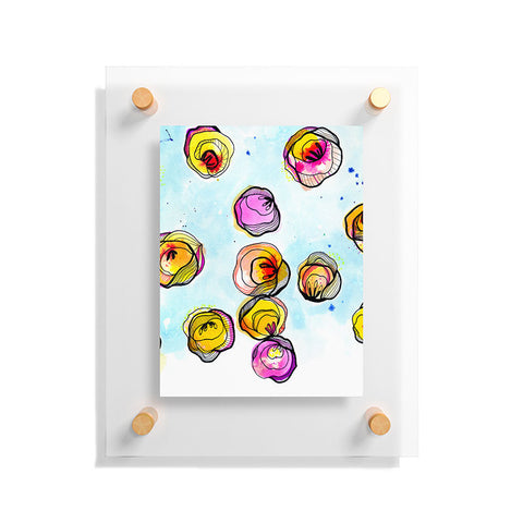 CayenaBlanca Flower Rain Floating Acrylic Print
