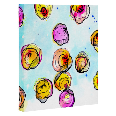 CayenaBlanca Flower Rain Art Canvas