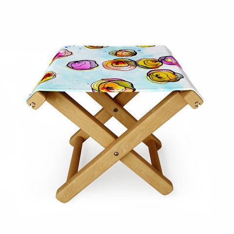 CayenaBlanca Flower Rain Folding Stool