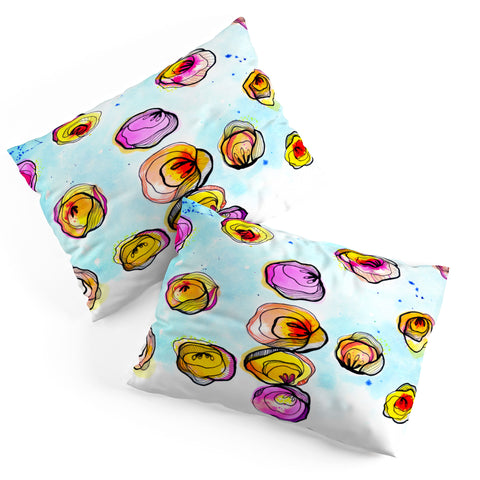 CayenaBlanca Flower Rain Pillow Shams