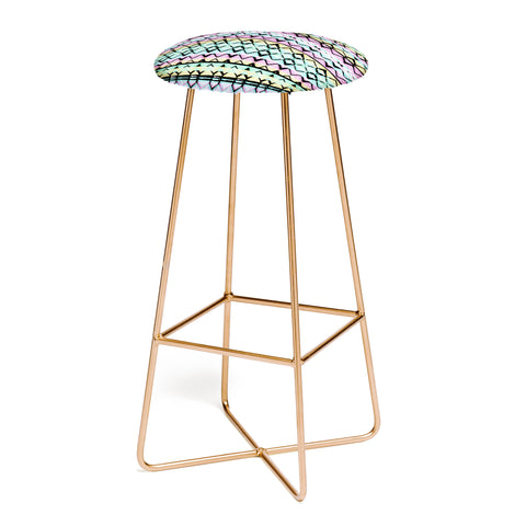 CayenaBlanca Geometric Lines Bar Stool