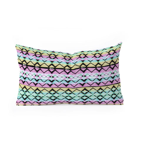 CayenaBlanca Geometric Lines Oblong Throw Pillow
