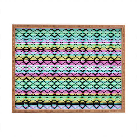 CayenaBlanca Geometric Lines Rectangular Tray