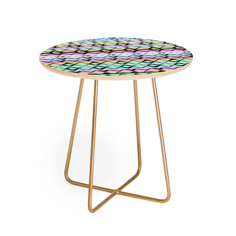 CayenaBlanca Geometric Lines Round Side Table