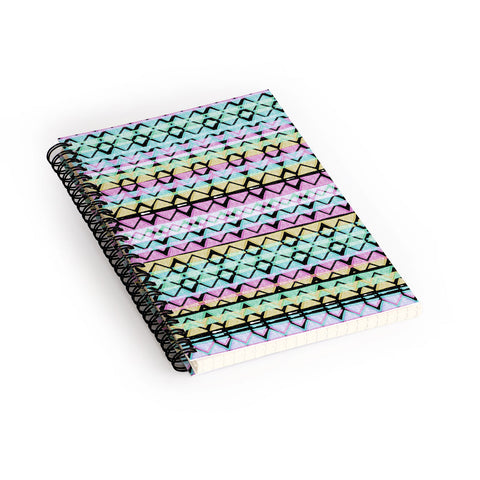 CayenaBlanca Geometric Lines Spiral Notebook