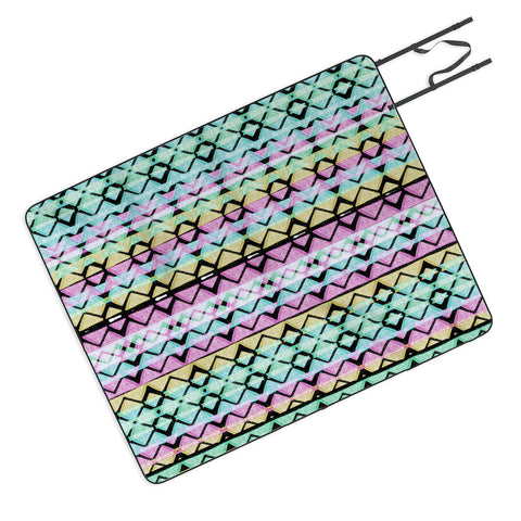CayenaBlanca Geometric Lines Picnic Blanket