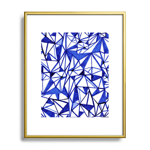CayenaBlanca Geometric tension Metal Framed Art Print