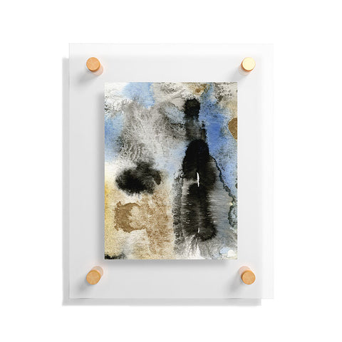 CayenaBlanca Gold Rocks Floating Acrylic Print