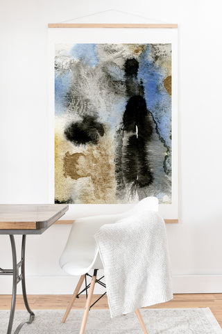 CayenaBlanca Gold Rocks Art Print And Hanger