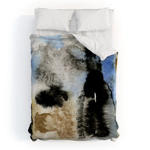 CayenaBlanca Gold Rocks Duvet Cover