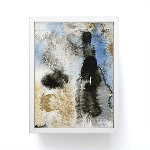 CayenaBlanca Gold Rocks Framed Mini Art Print