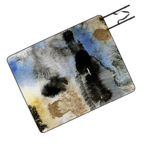 CayenaBlanca Gold Rocks Picnic Blanket