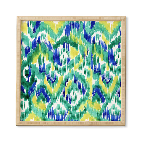 CayenaBlanca Green Ikat Framed Wall Art