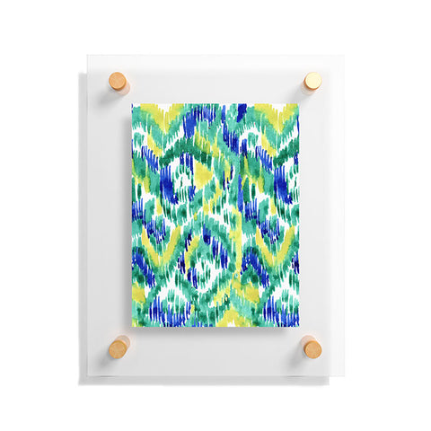 CayenaBlanca Green Ikat Floating Acrylic Print