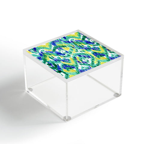 CayenaBlanca Green Ikat Acrylic Box