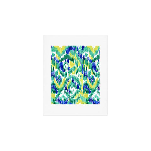 CayenaBlanca Green Ikat Art Print