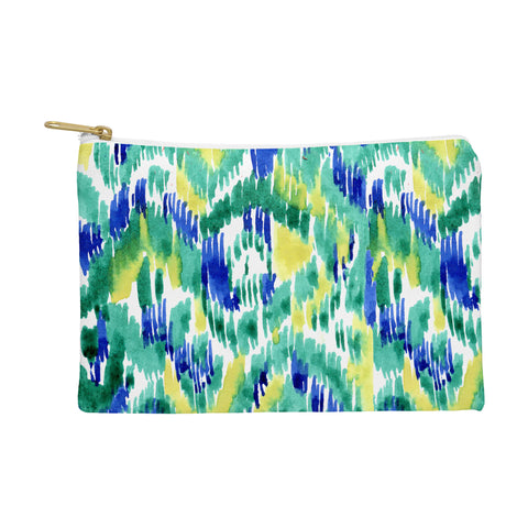 CayenaBlanca Green Ikat Pouch