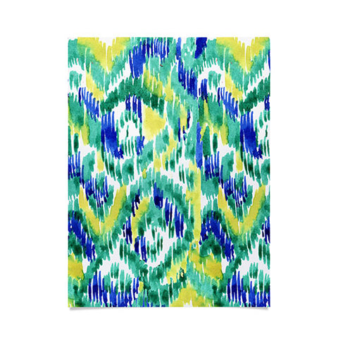 CayenaBlanca Green Ikat Poster
