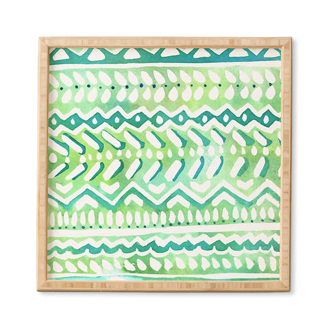 CayenaBlanca Green Tribal Framed Wall Art