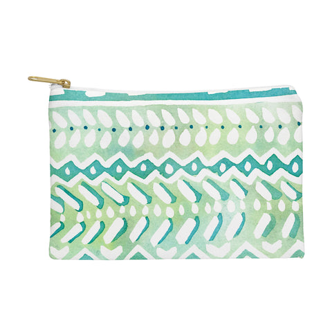 CayenaBlanca Green Tribal Pouch