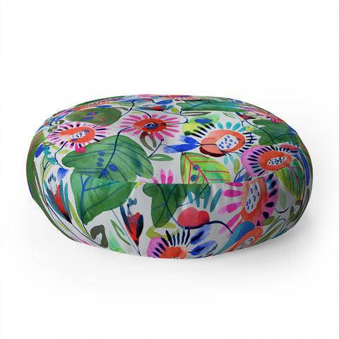 CayenaBlanca Growing from within Floor Pillow Round