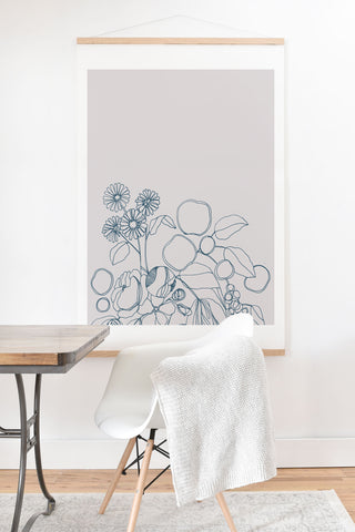 CayenaBlanca Imaginary Flowers Art Print And Hanger