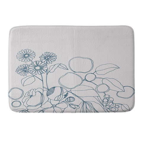 CayenaBlanca Imaginary Flowers Memory Foam Bath Mat