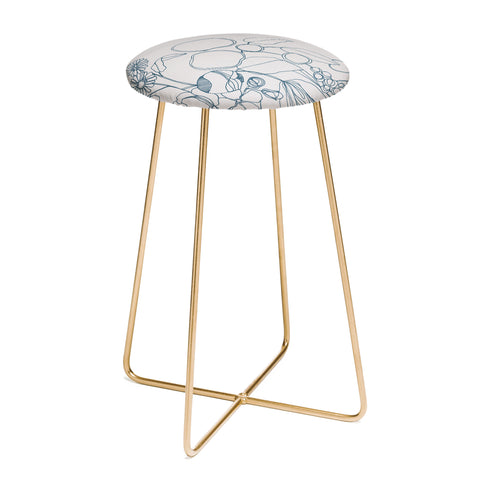 CayenaBlanca Imaginary Flowers Counter Stool