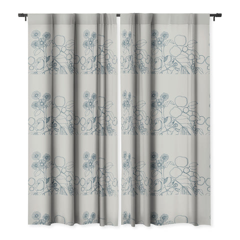 CayenaBlanca Imaginary Flowers Blackout Window Curtain