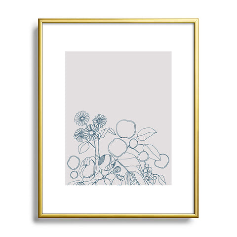 CayenaBlanca Imaginary Flowers Metal Framed Art Print