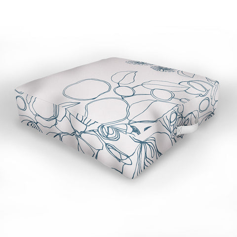 CayenaBlanca Imaginary Flowers Outdoor Floor Cushion