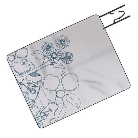 CayenaBlanca Imaginary Flowers Picnic Blanket