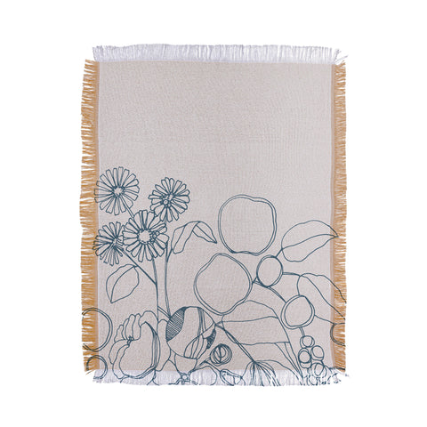 CayenaBlanca Imaginary Flowers Throw Blanket