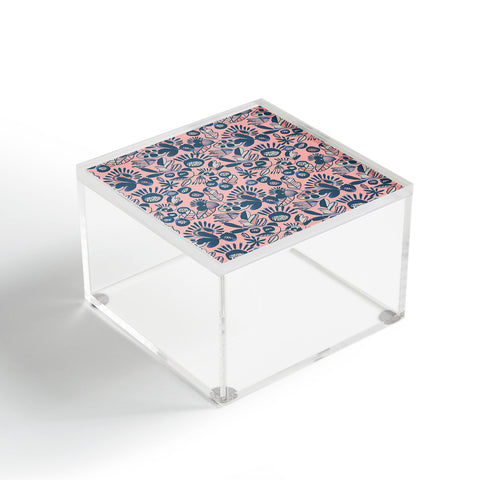 CayenaBlanca Indigo and Coral Acrylic Box