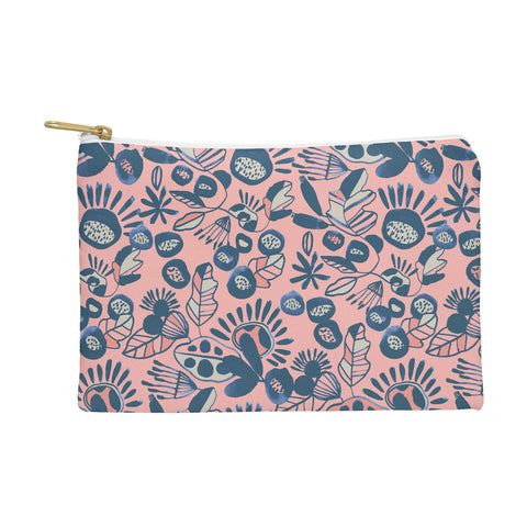 CayenaBlanca Indigo and Coral Pouch