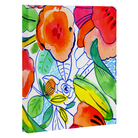 CayenaBlanca Ink Flowers Art Canvas