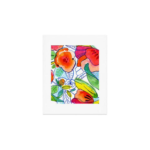 CayenaBlanca Ink Flowers Art Print