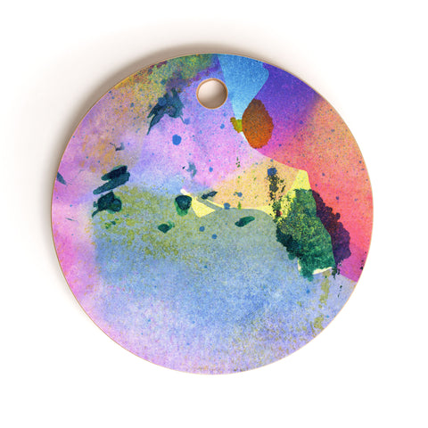 CayenaBlanca Ink Splashes Cutting Board Round