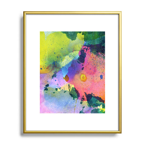 CayenaBlanca Ink Splashes Metal Framed Art Print