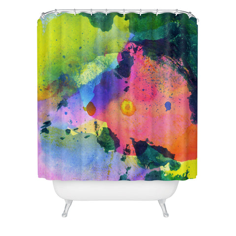 CayenaBlanca Ink Splashes Shower Curtain