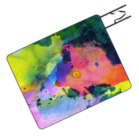 CayenaBlanca Ink Splashes Picnic Blanket