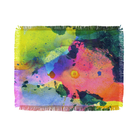 CayenaBlanca Ink Splashes Throw Blanket