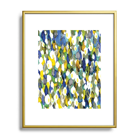 CayenaBlanca Ink texture Metal Framed Art Print