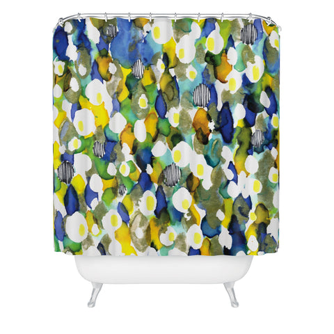 CayenaBlanca Ink texture Shower Curtain
