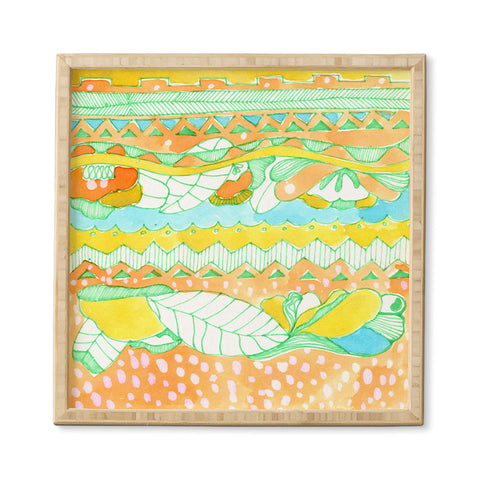 CayenaBlanca Light Tribal Framed Wall Art