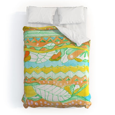 CayenaBlanca Light Tribal Comforter