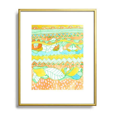 CayenaBlanca Light Tribal Metal Framed Art Print