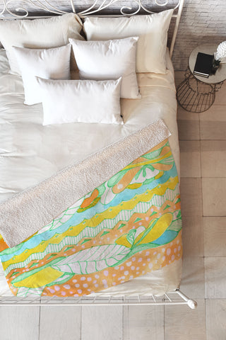 CayenaBlanca Light Tribal Fleece Throw Blanket