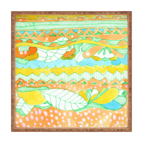 CayenaBlanca Light Tribal Square Tray