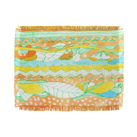 CayenaBlanca Light Tribal Throw Blanket